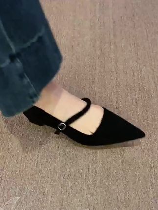 小香风绒面玛丽珍单鞋,低跟鞋,日常通勤小皮鞋#好鞋推荐 #哎哟喂你鞋真好看 #穿搭#鞋子 #热门 #软底软面穿上超舒服