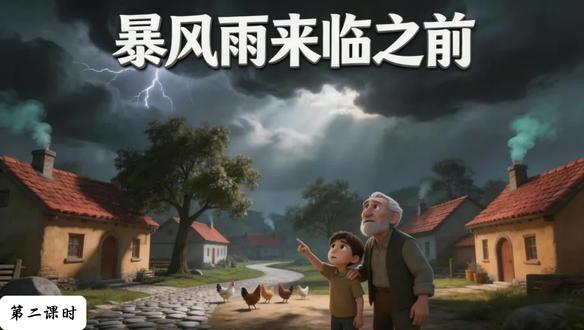 🌧你知道吗,我今天用《暴风雨来临之前》课件上课,孩子们超兴奋!
PPT和逐字稿配合,朗读、仿写、观察都有现成环节。
我直接播放AI数字人视频,孩子们像真正观察自然一样。
视觉、听觉、触觉感官描写练习都设计好了,孩子动手写得特别认真。
我边操作课件,边引导孩子想象雷雨前景象,课堂节奏很顺畅。
说白了,这套课件让我备课轻松,课堂生动又高效。
#AI赋能公开课 #暴风雨来临之前 #小学语文公开课 #语文老师备课 #课件