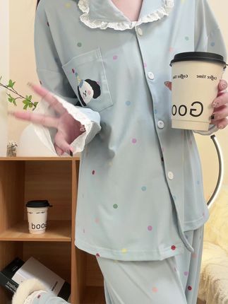 好喜欢这种软绵绵的家居服! #卡通睡衣 #家居服 #睡衣 #睡衣家居服 #秋季上新