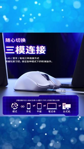 #无线鼠标 #蓝牙鼠标 #三模鼠标 #轻量化鼠标 #电竞鼠标 狼蛛 SC580SE无线鼠标蓝牙三模轻量化灵动电竞游戏办公