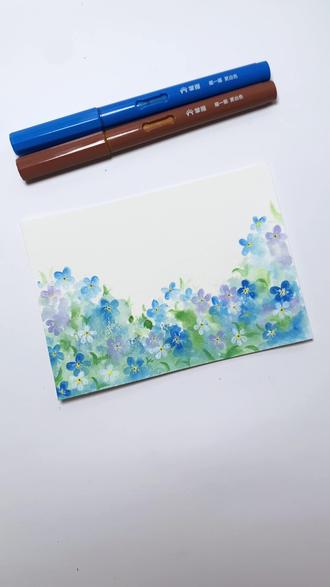 超级梦幻的“勿忘我”花~ #丙烯马克笔 #丙烯马克笔绘画 #丙烯马克笔画 #跟着抖音学画画#勿忘我