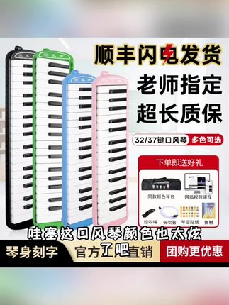 【初学入门】孔声口风琴小学生专用37键32键初学者学生教堂口吹琴 #好物推荐#热门 #爆款