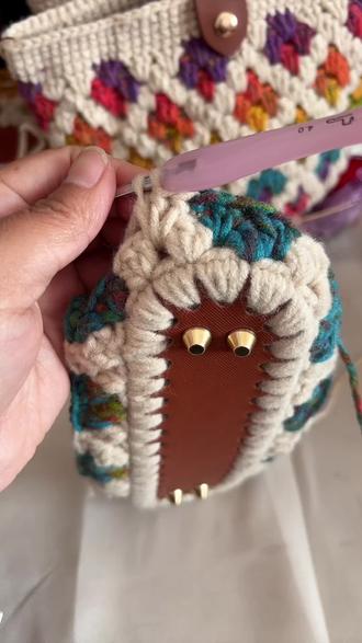 菱形格包包钩织教程(3)#爱生活爱编织