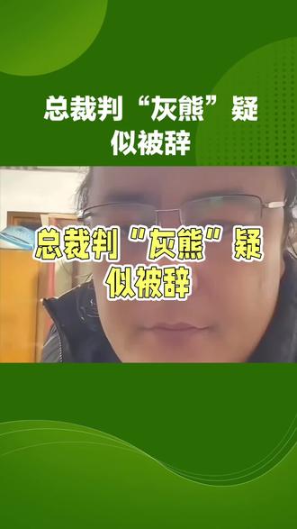 用裁判“黑熊”疑似被辞