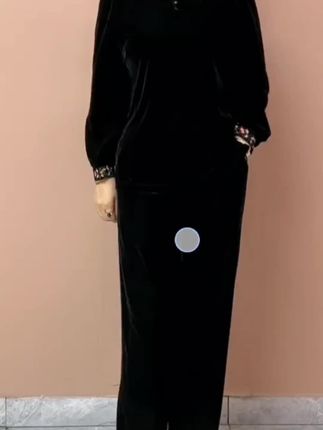 830秋季套装妈妈装丝绒套装重工刺绣打底衫大码高级感国风两件套