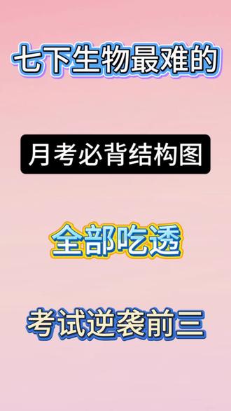 📌七下生物高频考点速记!
重点全用红笔标好,一眼看懂
考前刷一遍,分数稳稳涨📈
#七年级生物 #学霸笔记 #中考生物 #知识点总结 #每天跟我涨知识