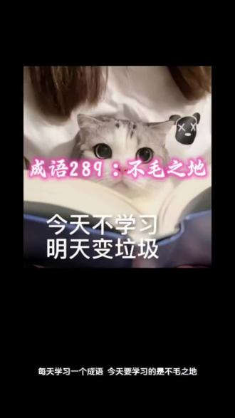 成语学习 每天学习一个成语,今天要学习的是不毛之地,快来跟我一起学习打卡吧!#学习 #教育 #打卡 #坚持 #干货