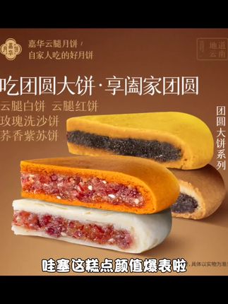 【嘉华】团圆大饼滇式月饼中秋节送礼宣威云腿云南特产