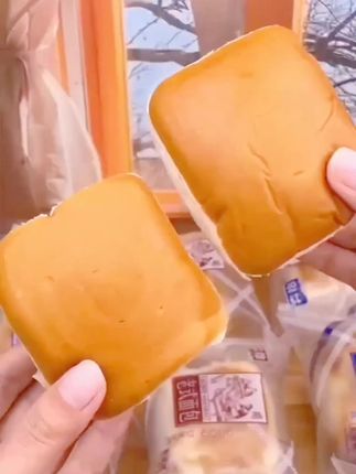 #我要上热门 #创作灵感 #奔怡怀旧老式面包 #手撕面包 营养早餐食品奶香味混合包装#早餐