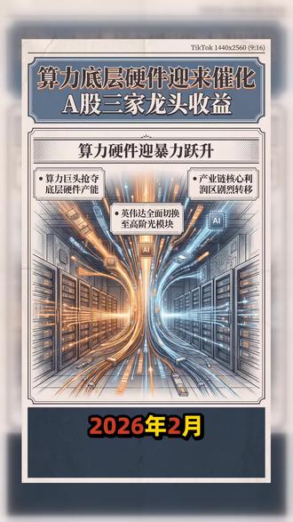 算力硬件爆发正当时!有几家亲儿子会受益?#股票 #算力 #AI #数据中心 #股民