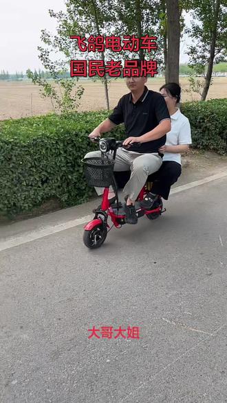飞鸽电动车国民老品牌。能折叠能放后背箱 #折叠电动车#电动车#电动车源头工厂 #绿色环保