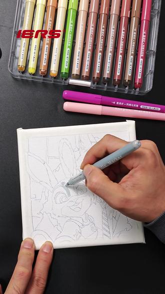 一看就会画的朱迪尼克?这事你知道吗?! #艾尔斯马克笔 #马克笔上色 #疯狂动物城 #画画其实很简单 #朱迪尼克