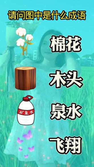 趣味成语:棉花 木头 泉水 飞翔