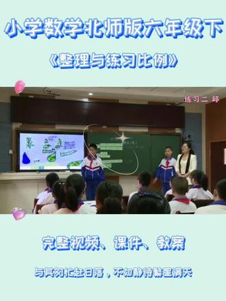 北师版六年级下数学《整理与练习比例》 #北师大版小学数学 #北师版六年级数学 #整理与复习 #比例 #六年级数学复习