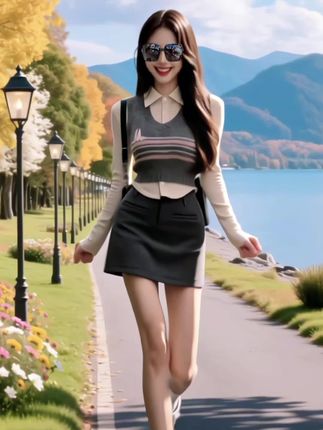 #学院风穿搭 #学院风套装 #穿出自信穿出美丽 #秋季穿搭