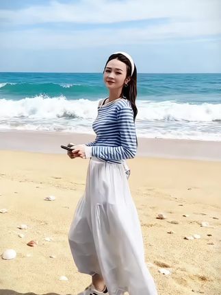 早秋条纹百搭套装#早秋穿搭 #谁穿谁好看系列
