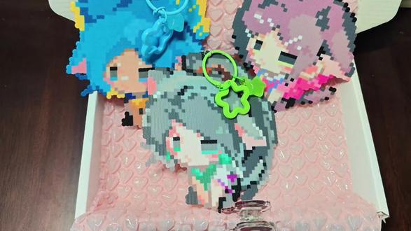 无畏契约猫猫拼豆打包#拼豆 #无畏契约 #瓦 #暮蝶 #霓虹