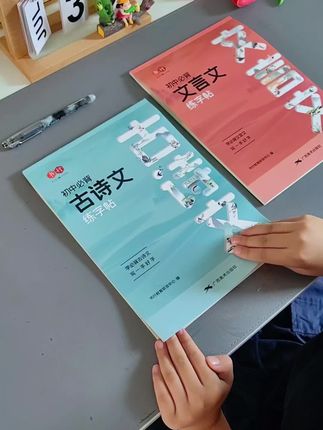 初中生暑假在家想练字?这套古诗文文言文练字帖正合适!既能把字练得漂漂亮亮,又能顺带把古诗文言文学扎实,真是一举多得 #初中生 #暑假 #古诗文 #文言文 #初中古诗文练字帖