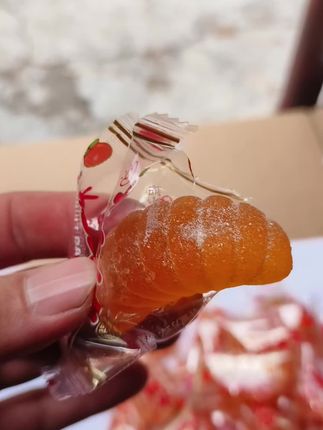 桔子味软糖,桔子糖,软糖#强烈推荐 #太好吃了 #好吃到停不下来 #老式软桔子🍬