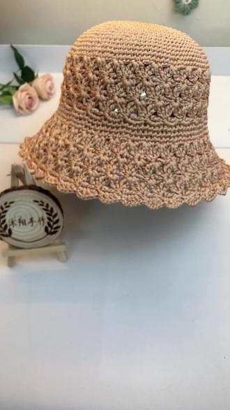 茉莉花夏凉帽视频教程-1 #手工针织包包编织教程 #钩织 #毛线编织 #雪花帽教程大全 #钩针帽子