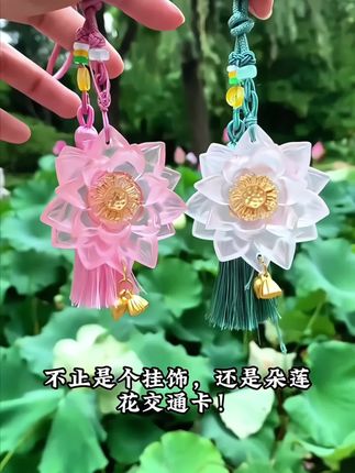 莲花交通卡太古色古香了!挂在包上身上也超,绝!#莲花交通卡#许昌#莲花#全国通用#挂饰挂件 #,