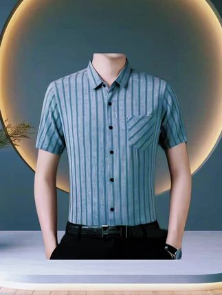 【夏季新款】男士高档棉麻休闲短袖衬衫 舒适透气 免烫无痕#品质男装  #男士短袖  #男士穿搭