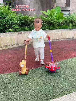 这个推推乐真的太好玩了,宝宝走到哪儿都要带着,外出不用抱着了。还能锻炼平衡感#儿童玩具#自己玩的不亦乐乎 #推推乐玩具