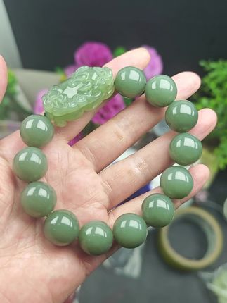 和田玉貔貅手串 #和田玉 #源头好货