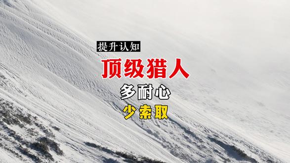 你只要比猎物的耐心多一秒钟就行了,思想的关键. #提升自己 #认知 #强者思维 #智慧人生 #正能量