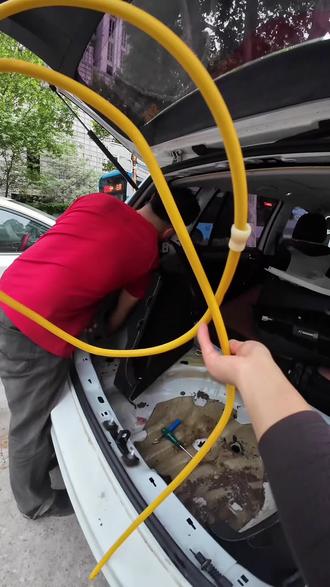 后备箱进水了#天窗漏水导致车内进水 #大厂修车 #汽车保养与维修 #后备箱进水 #附近修车哪家好
