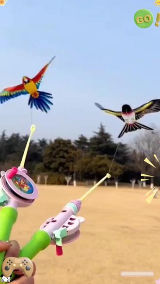 2025年新款动态风筝燕子老鹰金鱼卡皮巴拉儿童手持微型迷你小风筝 #风筝 #放风筝 #童年乐趣 #动态风筝儿童手持 #一起放风筝