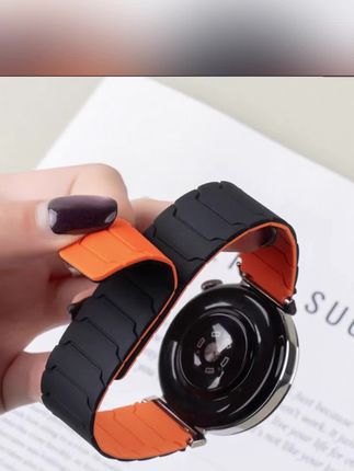 适用华为GT5工装铠甲磁吸表带GT3/GT4硅胶腕带gt2P ro/watch3/4pro