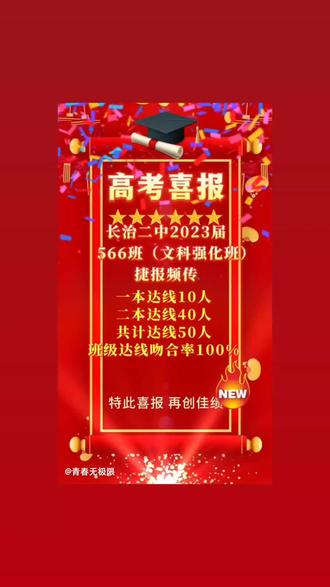 长治二中566班高考喜报#山西高考 #志愿填报 #祝愿所有考生金榜题名 #高考 #高三