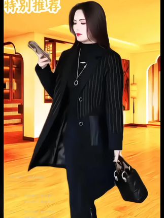 @梦欣阿 《工厂直发》条纹中长款西装外套春秋新款洋气减龄显风衣潮#春秋穿搭 #说好的随便穿穿去看秀 #说好的随便穿穿呢 #早秋穿搭三分钟出门不是梦 #西装风衣外套 @DOU+小助手 @创作灵感小助手 @诚信好物