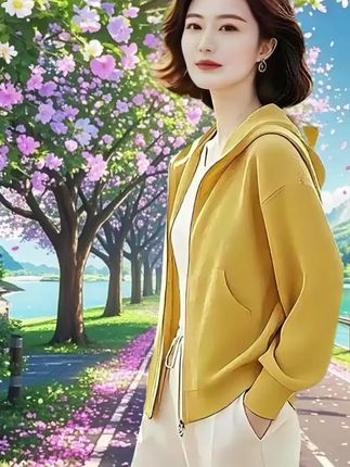 #休闲百搭 时尚洋气,连帽卫衣外套#减龄显瘦穿搭 #高端大气 #每日分享 #谁穿谁漂亮