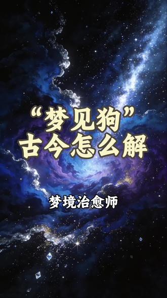 梦见狗——别急着说“狗代表忠诚”#周公解梦#梦境#心理学#梦境解析#治愈