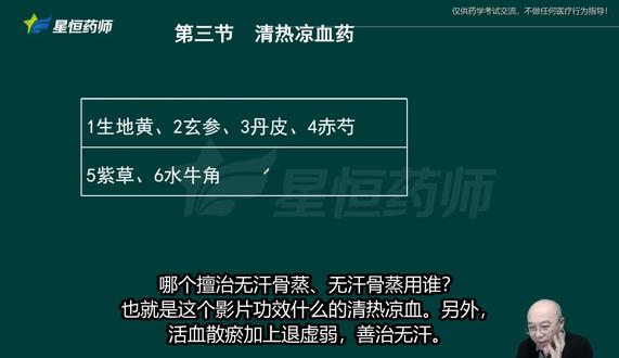 执业药师备考|中药专业知识二高频考点第三节 清热凉血药4 #执业药师 #执业药师考试 #星恒药考 #热点 #执业医师考试