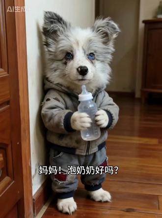泡!马上泡!#ai #狗狗 #喝奶奶 #不养狗不知道养狗的乐趣