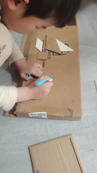 因为丢了一块三角形▲▲▲
做了一盒七巧板🤣🤣🤣