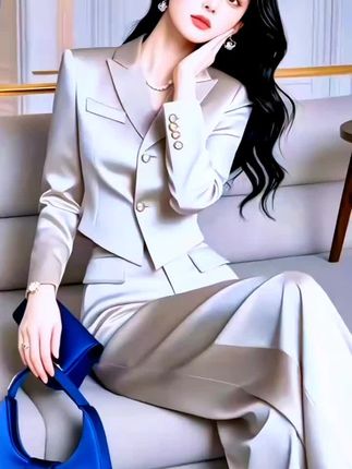 时尚套装 #时尚套装两件套 #时尚套装显瘦有气质 #修身套装#秋款套装#时尚又好看