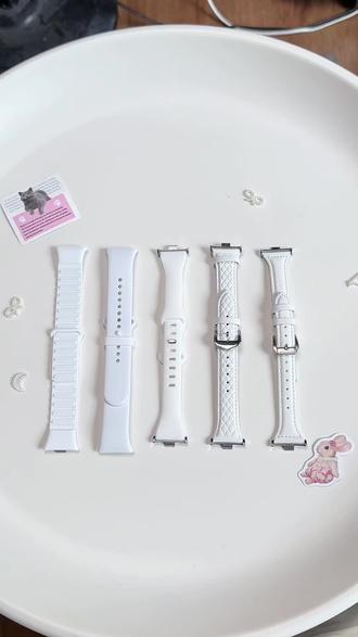 极简陶瓷白合集来啦~#小米手环10pro #表带分享
