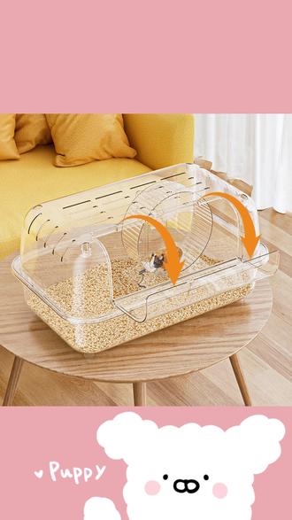 妙昂透气全景仓鼠笼透明豪华别墅金丝熊笼过冬防啃咬防越狱易清理#仓鼠笼 #透气全景 #宠物用品 #仓鼠别墅 #易清理