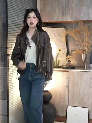 #皮衣搭配 #皮衣控 #秋季穿搭如何摆脱土气感 #素颜穿搭如何摆脱土气感 #皮衣