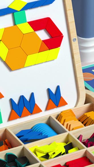 磁力七巧板 288片木质磁力拼图七巧板几何积木益智力早教玩具3-6岁儿童开发#木质拼图 #积木玩具 #智力开发 #特色玩具 #儿童玩具