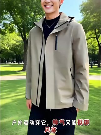 #啄木鸟男士秋季新款时尚加棉保暖夹克冲锋衣#谁穿谁好看
