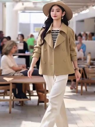 #女士外套#时尚穿搭 #春秋穿搭 #风衣#休闲穿搭
