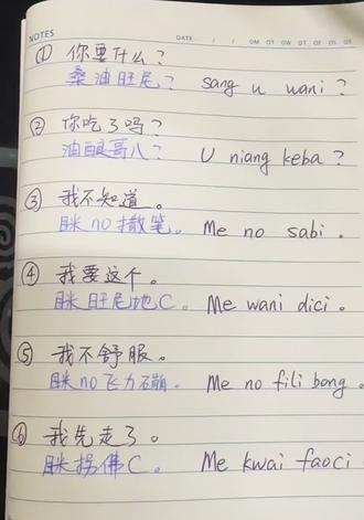 苏里南土话12
#苏里南土话短句学习