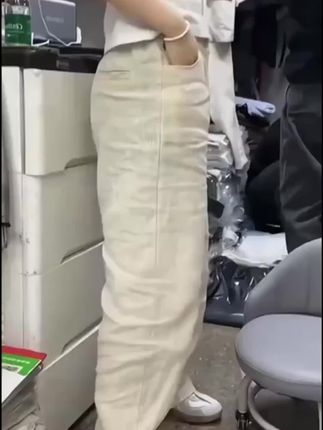 大码女装夏季高腰垂感凉凉休闲裤微胖mm宽松显瘦直筒拖地裤