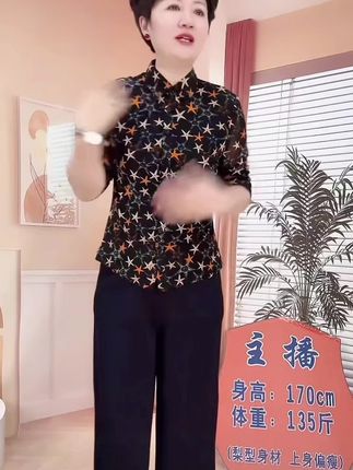 #爆款热卖中 #新款上新 #穿出自己的风格 #显瘦穿搭 大码女装7782亲肤网纱长袖时尚翻领衬衣