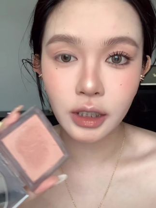 原生感裸杏色腮红!一颗化全脸超百搭 #腮红打法 #腮红推荐 #腮红的正确画法